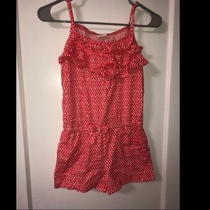 Pink and White Romper